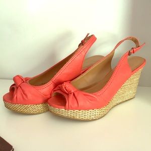 Coral wedges heels